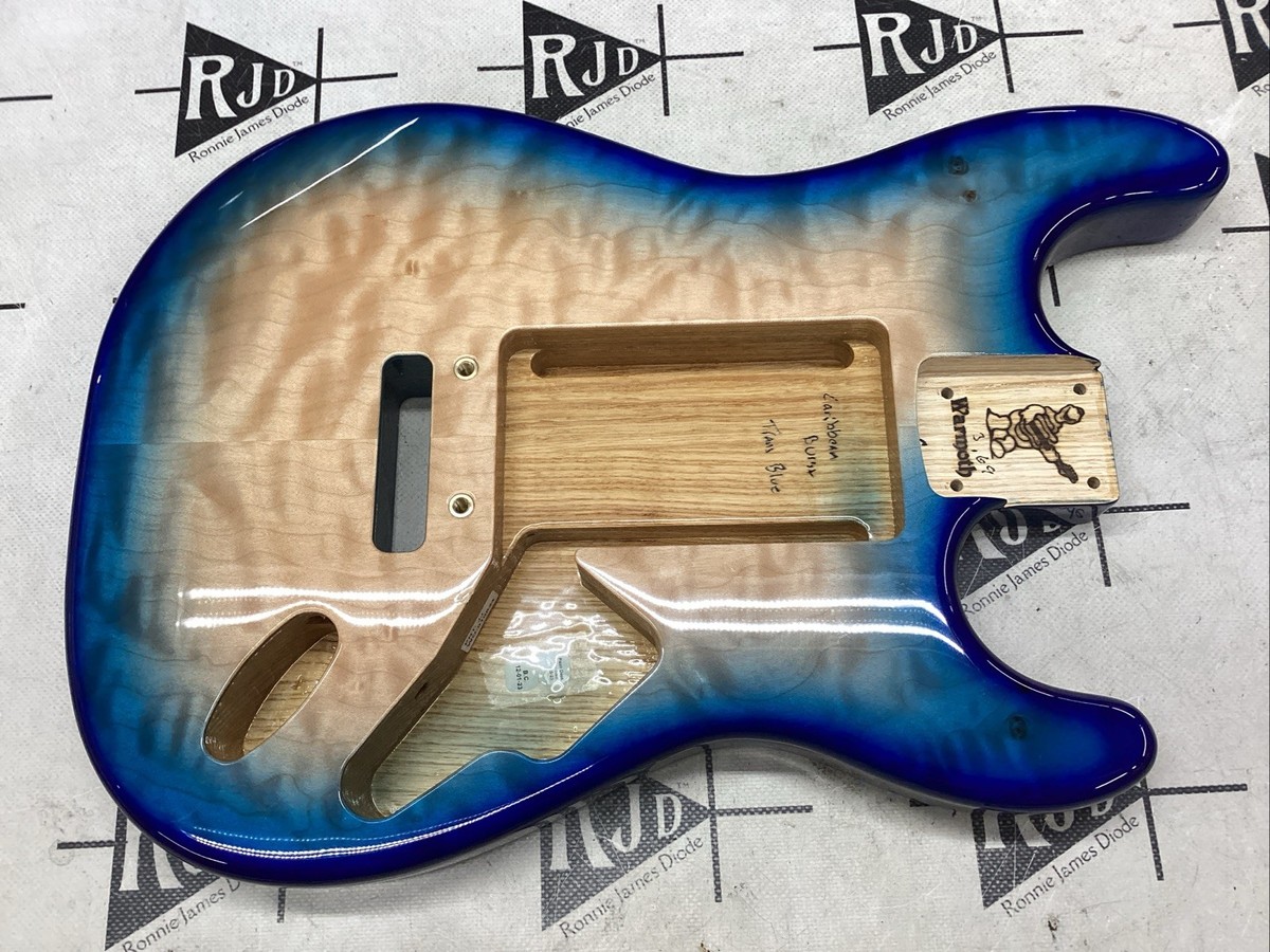 Warmoth Strat Electric Guitar Body Caribbean Burst Ash | eBay