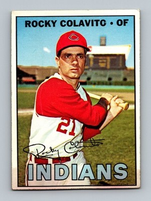 1967 Topps #580 Rocky Colavito VGEX-EX (stain reverse) Vintage SP Baseball Card