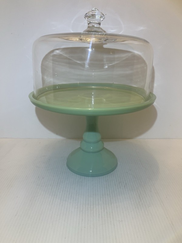 The Pioneer Woman Cake Stand Timeless Beauty Jade Jadeite Green Mint 10-inch 