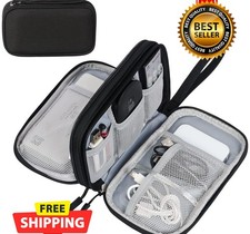 Travel Cable Organizer Pouch Waterproof Double Layer Storage Case for Chargers
