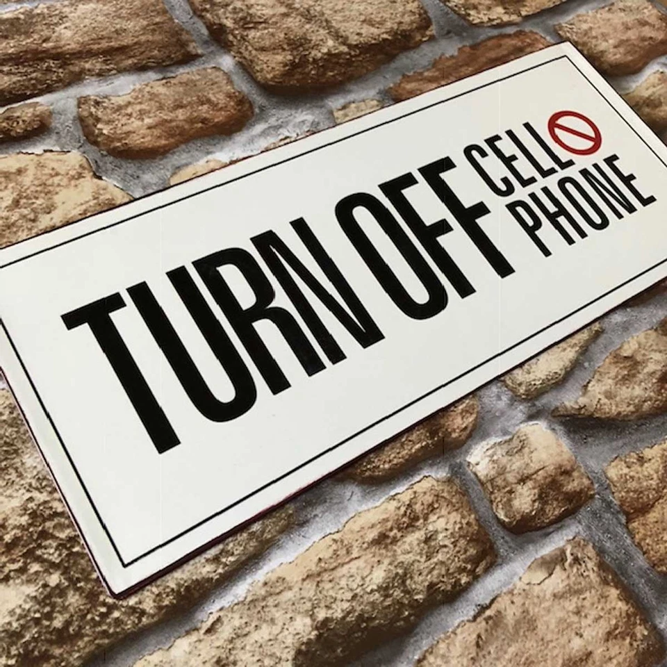 Blechschild - TURN OFF CELLPHONE - Schild im Antik Look - Metallschild - Bild 2 von 4