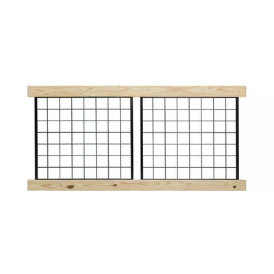 36 In. X 72 In. Pressure-Treated Wood Pine Black Powder-Coated Metal Hog Wire Ra