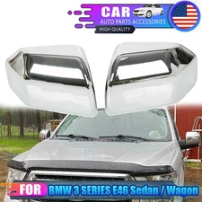For Ford F-150 F150 2015-2020 Mirror Covers Skull Cap Front LH & RH Set Chrome