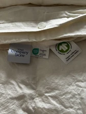 The Company Store – King Duvet Cover – 100% GOTS Certified Organic Cotton Cream
