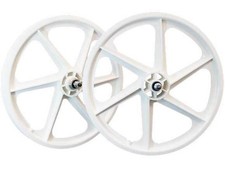 Skyway 6 Spoke Tuff Wheels Old School BMX 20 Inch Pair Black Blue Green Red Wht