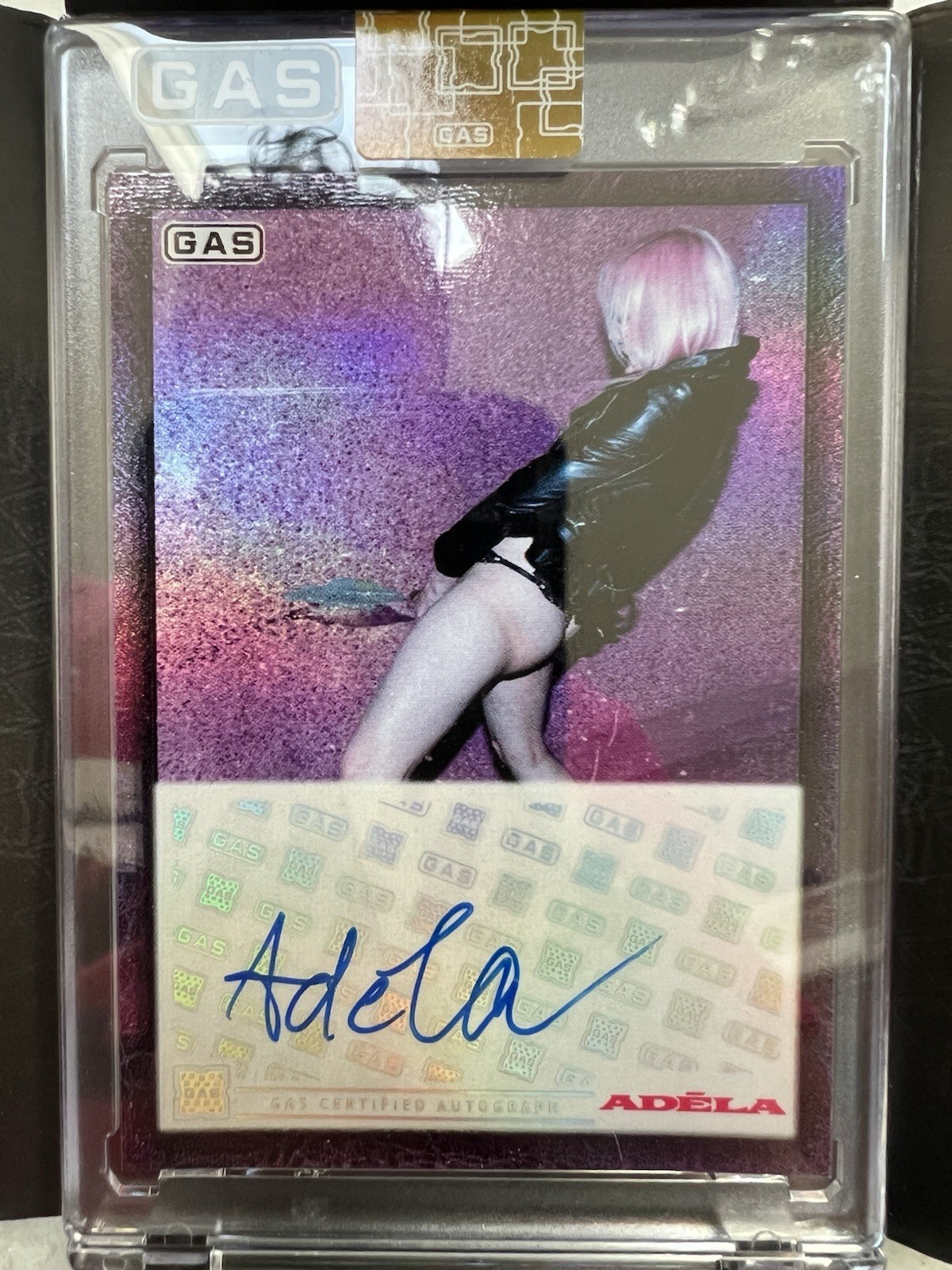 Adéla X Gas Trading Card Rc 22/30 Hand Purple Foil Adela