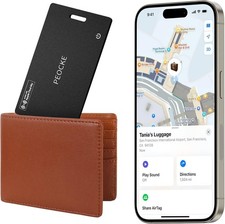 Wallet Tracker Card, Rechargeable Thin Wallet Finder, Works with Apple Find My 