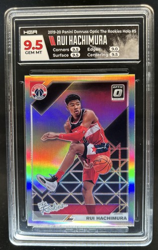 2019-20 Panini Donruss Optic Rui Hachimura The Rookies Holo Rookie RC #5 HGA 9.5