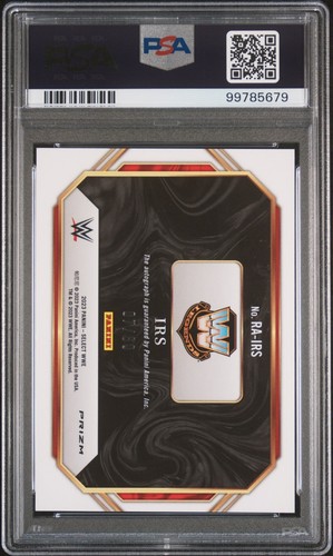 2023 Select WWE IRS Ringside Action Auto Red /60 PSA 9 POP1 - Picture 2 of 2