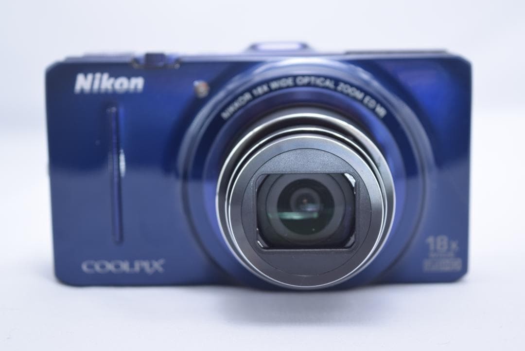 Nikon COOLPIX S9300 Navy Blue Digital Camera Tested Working w/ SD