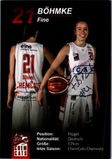 Original Autogramm Fine B&ouml;hmke Basketball Chemcats Chemnitz /// Autogramm Autogr