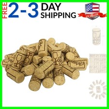 100 pack of natural wine corks SIZE 7/8" x 1 3/4", straight cork stopper best...