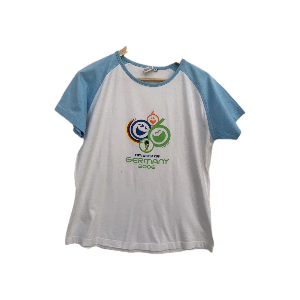 Vintage FIFA World Cup Germany 2006 T-Shirt Blue White XL Licensed
