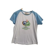 Vintage FIFA World Cup Germany 2006 T-Shirt Blue White XL Licensed #Z61