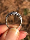 Antique Vintage Art Deco Old Mine Cut Diamond Filigree Ring 14K White Gold — photo 2