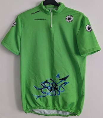 L seltenes 1989 Castelli Tour de France Radsport Leader Trikot von Mario Schifano