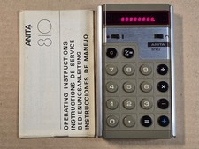 ANITA Sumlock 810 Vintage Pocket Size Vintage RARE Calculator Clean  Working