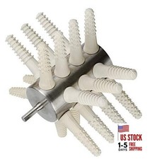 PluckerUkraine Chicken Plucker Drill Attachment 133-21 Large   Stainless White