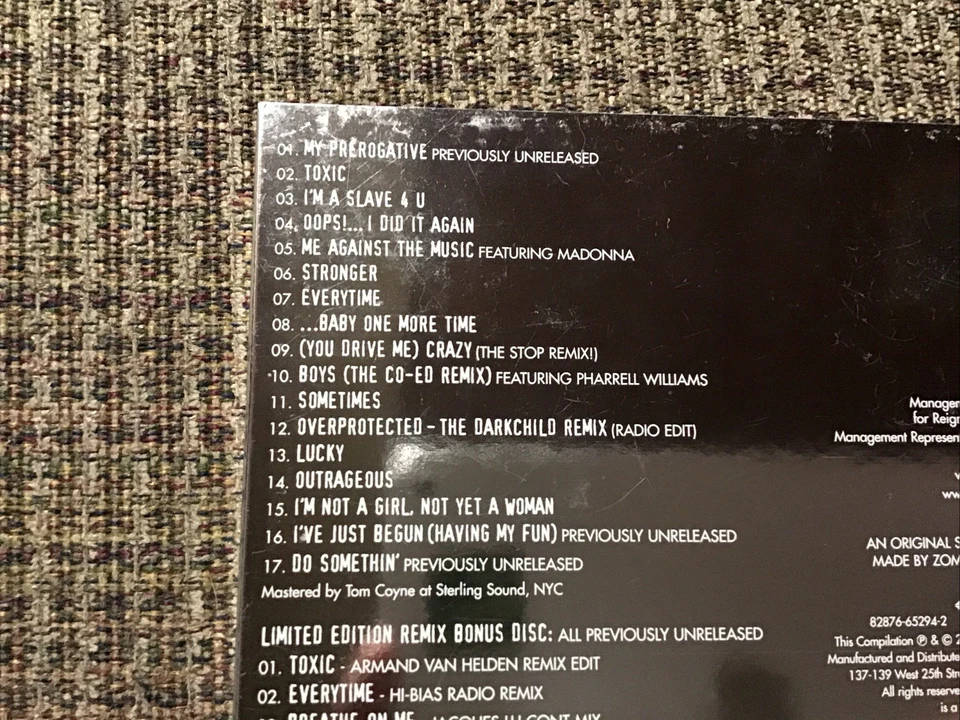 BRITNEY SPEARS GREATEST HITS MY PREOGATIVE OOP 2-CD LIMITED EDITION JIVE PRINT - Image 4 of 4