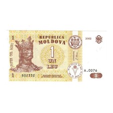 [#145599] Banknote, Moldova, 1 Leu, 2002, KM:8f, UNC(65-70)