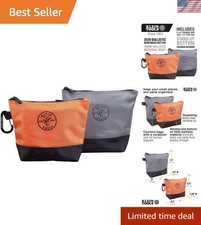 Tough Orange/Black Utility Bags: Klein Tools 55470 - 2-Pack for Professionals