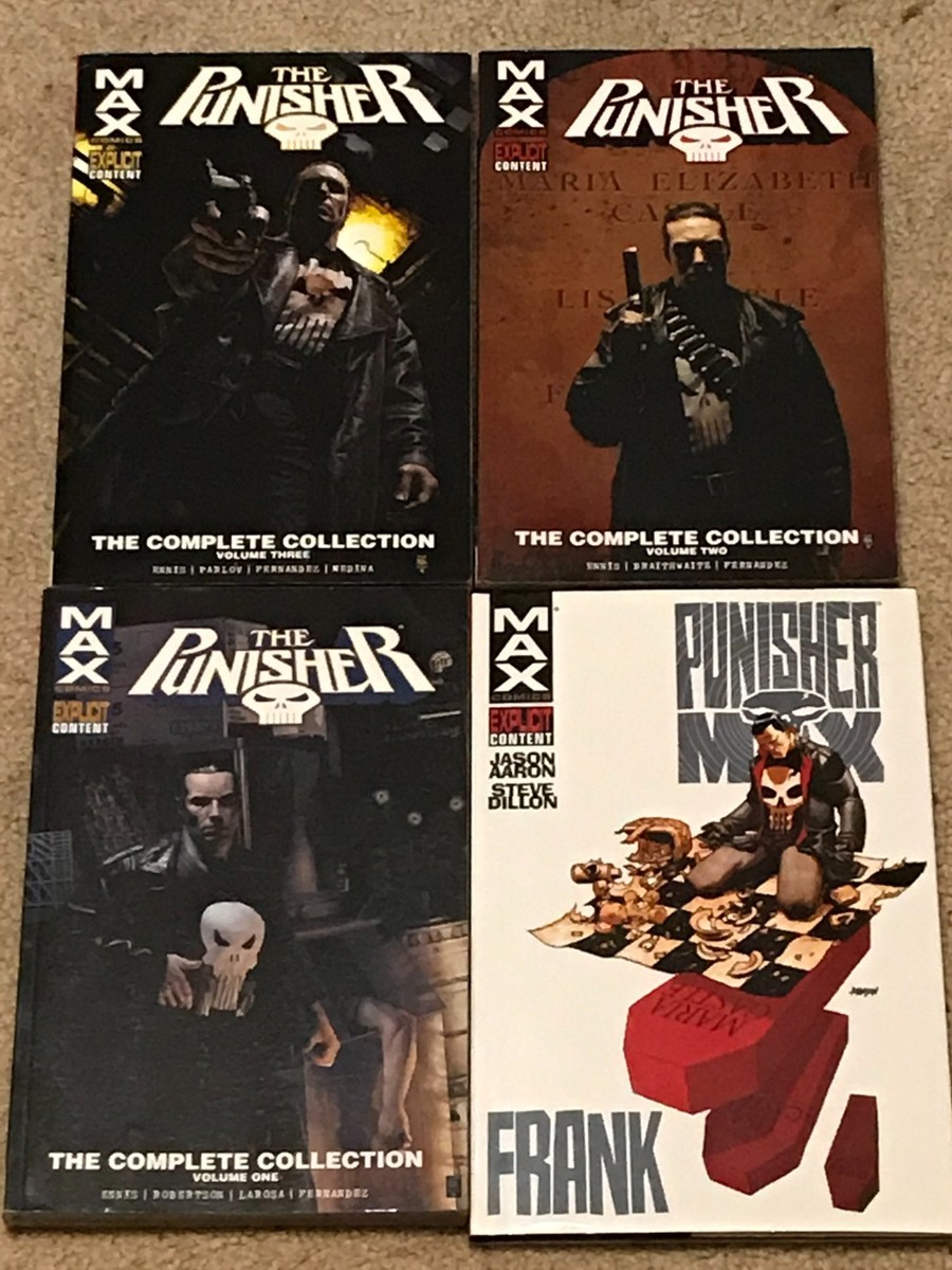 Lot of 4 Punisher Max Complete Collection Vol. 1 2 3, Punisher Max
