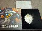 2022 Chad 1 oz Silver Bitcoin Rocket Shaped Antiqued High Relief Coin .999 Fine