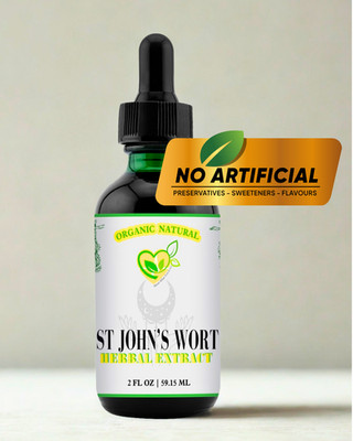 St Johns Wort Extract Alcohol-Free Natural Liquid Mood Support Herbal |2-16 oz