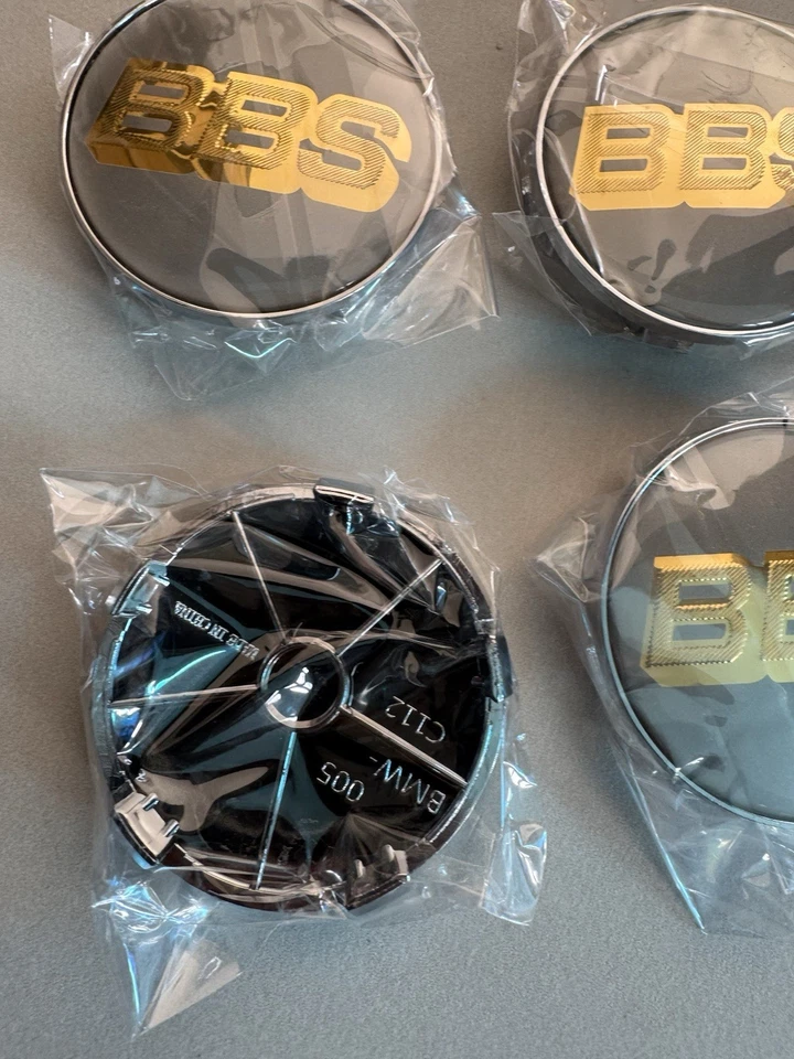 4 X BBS Wheel Centre Cap Alloy Hub Center Caps 68mm Silver / Gold NEW SEALED - Image 4 of 4