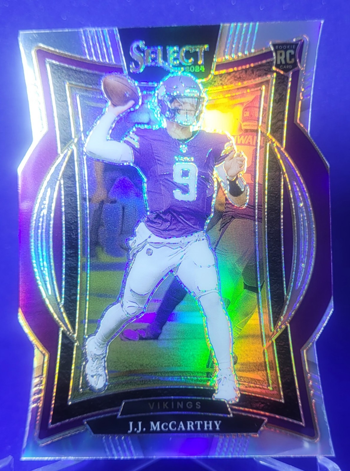 2024 Panini Select Silver Die-Cut J.J. McCarthy Concourse #24 RC MINN Vikings