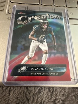 2025 Topps Finest DeVonta Smith Creators Red Refractor /5 Eagles #CR-24