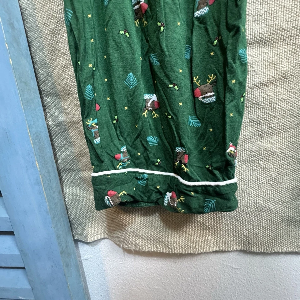 Ekouaer Pijama Navidad Reno Verde Vacaciones Diversión Invierno Adulto Grande Foto 3 de 4