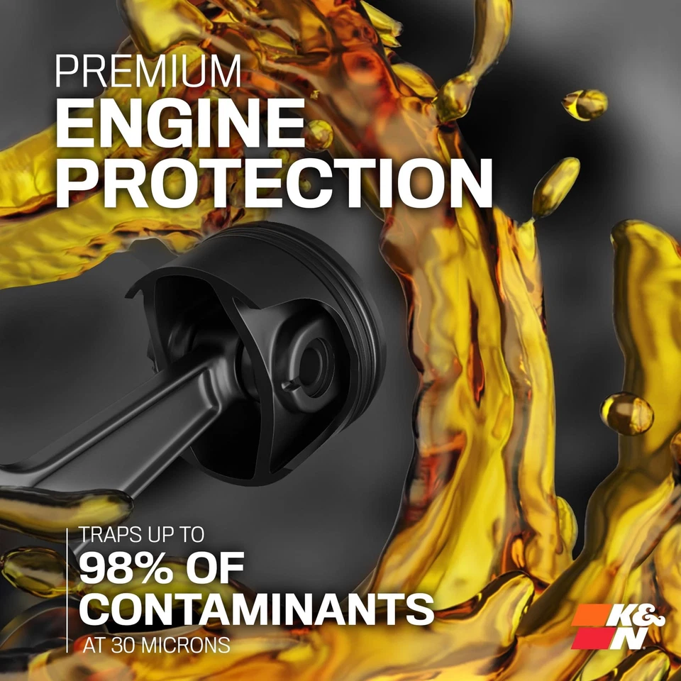 Filtro de aceite K&N Engineering KN-303 negro para Kawasaki/Honda/Yamaha/Victory Foto 3 de 4