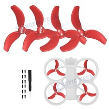 4Pcs Propellers RC Drone Wing Accessory PC Red Airscrew w/Screws For DJI Avata 2
