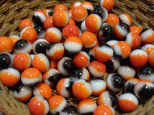 100 Glass Marbles Modern Marble King Collector Player Sweet Black/Red Sweet Set