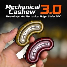 Mechanische Push Card EDC Fidget Spielzeug Cashew 3 Lagen Rastung Dämpfung