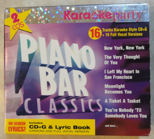 Karaoke Party Piano Bar Classics two Disc set 16 tracks cd g lyric book vocal