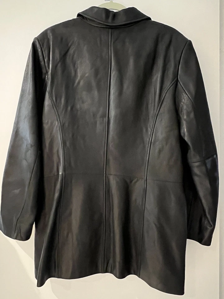 Classiques Entier Genuine Leather Jacket Size 12 Black Soft Leather Women’s   - Image 2 of 4