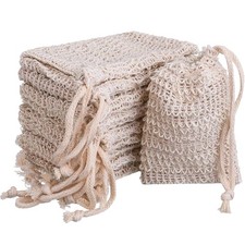 10 Pack Exfoliating Natural Sisal Soap Bag Pouch Soap Saver