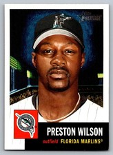 2002 Topps Heritage Nighttime Variation Preston Wilson 100