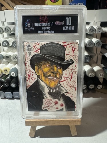 2025 Tkzdesigns Jack The Ripper Artist Proof Sketch Card #1/1 Signed By ArtistTK