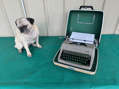 Vintage 1950's Royal Quiet Deluxe Portable Typewriter with Case Works Good