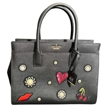 NEW Kate Spade Rodan & Fields Cameron Large Satchel Leather Handbag Black $448