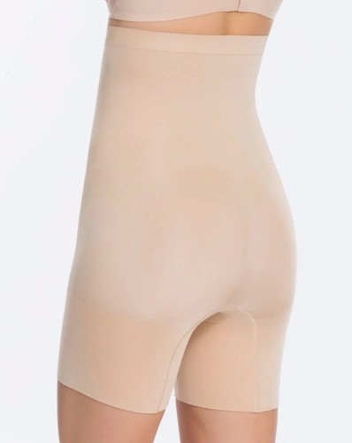 SPANX High Waisted Mid Thigh Short (Soft Nude) LARGE New w/Tags! - Picture 2 of 3