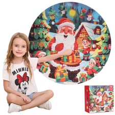 Round Jigsaw Puzzle Christmas Floor Puzzles Toys Gift