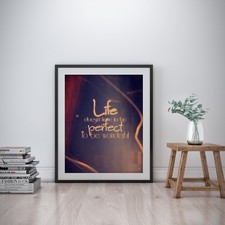 Life Inspirational Wall Art Print Motivational Quote Poster Decor Encouragement