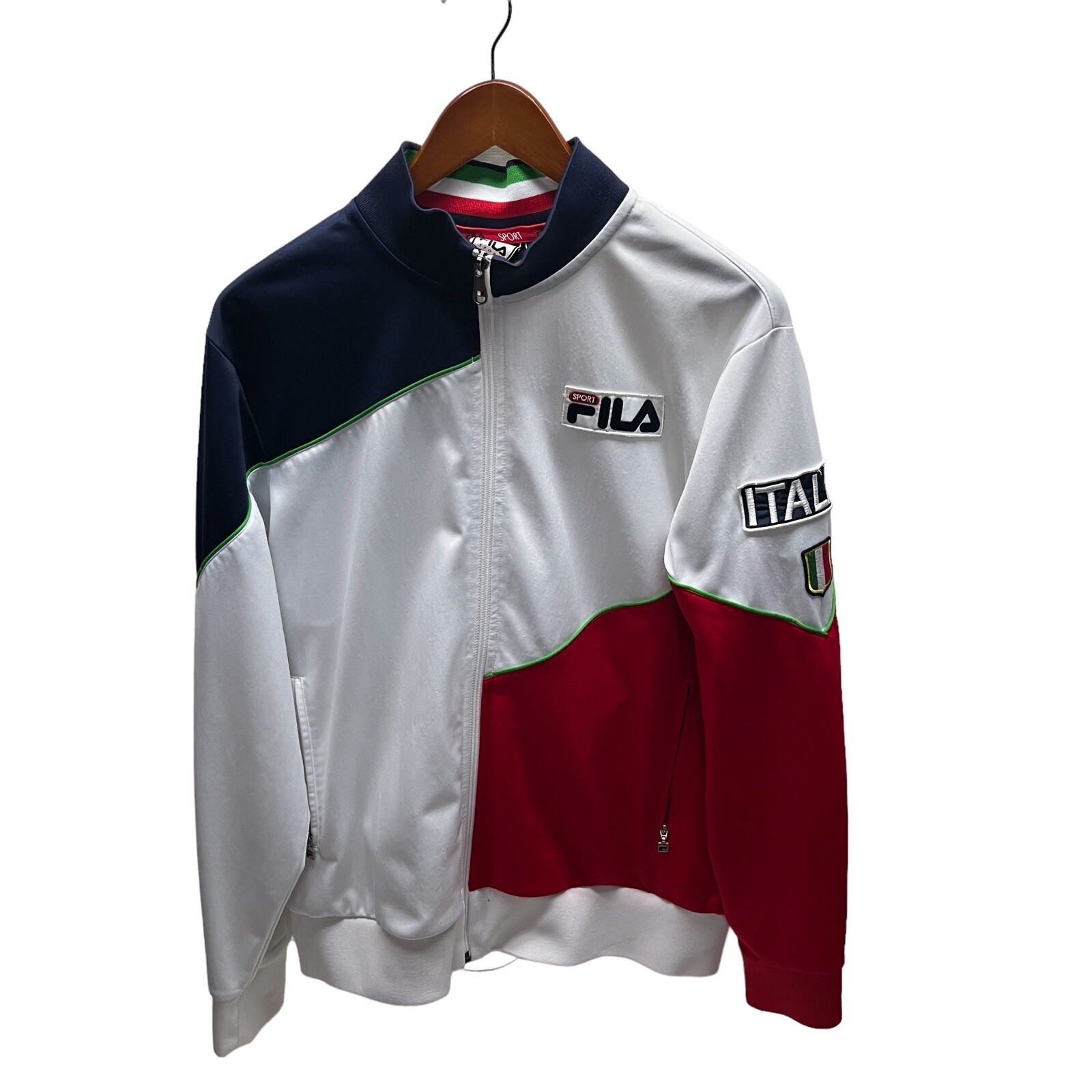 FILA Sport Italia Track Jacket Uomo Ricamato Invecchiato Medium Y3 A10