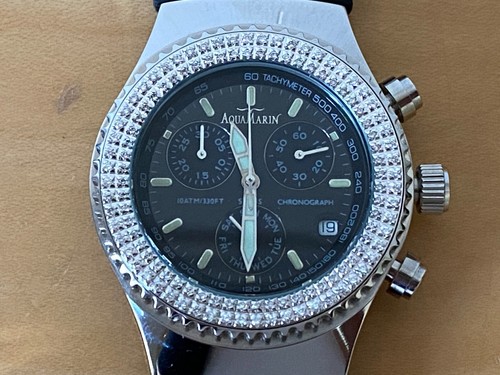 AQUAMARIN Wrist Watch - Chronograph Quartz - Diamonds - Watches Collectors - Picture 3 of 13