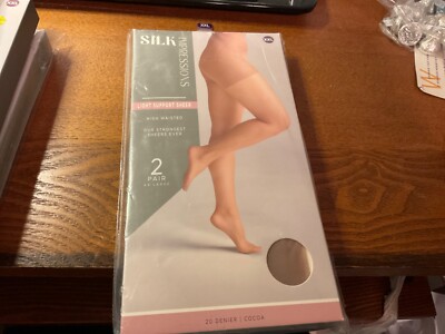Silk Impressions  Light Support Sheer    20 Denier    Beige .. 2-pack  XXL