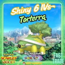✨️ Shiny 6IV Torterra ✨ Online Ready | Pokémon Scarlet & Violet 🚀 Fast | EV'd